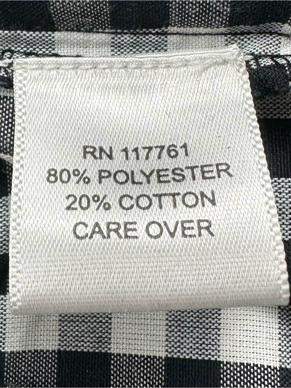 Black & White Gingham Peasant Dress Sz M Picnic Aesthetic Smocked Waist - Picture 9 of 9